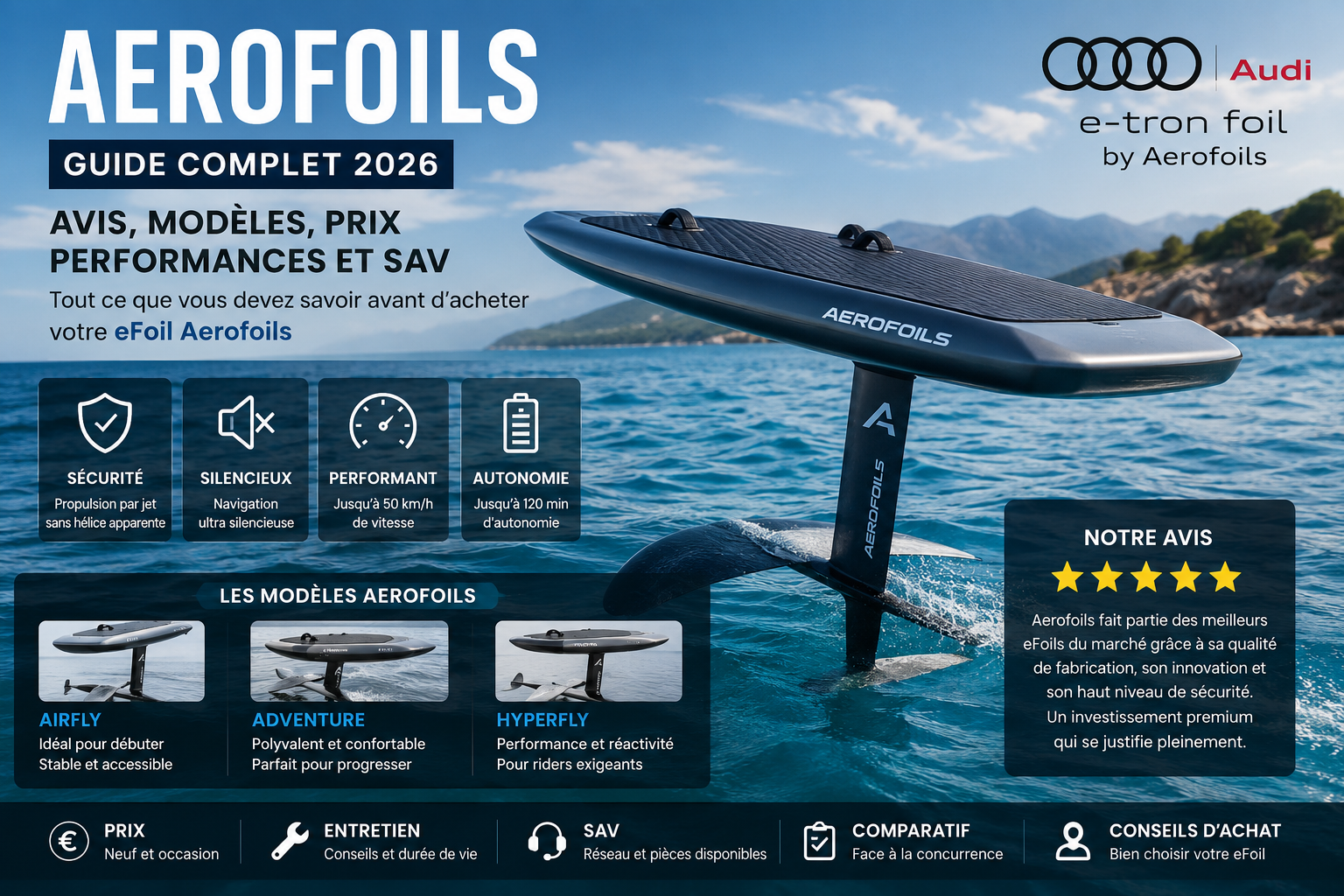Aerofoils : avis, prix, modèles et guide complet eFoil