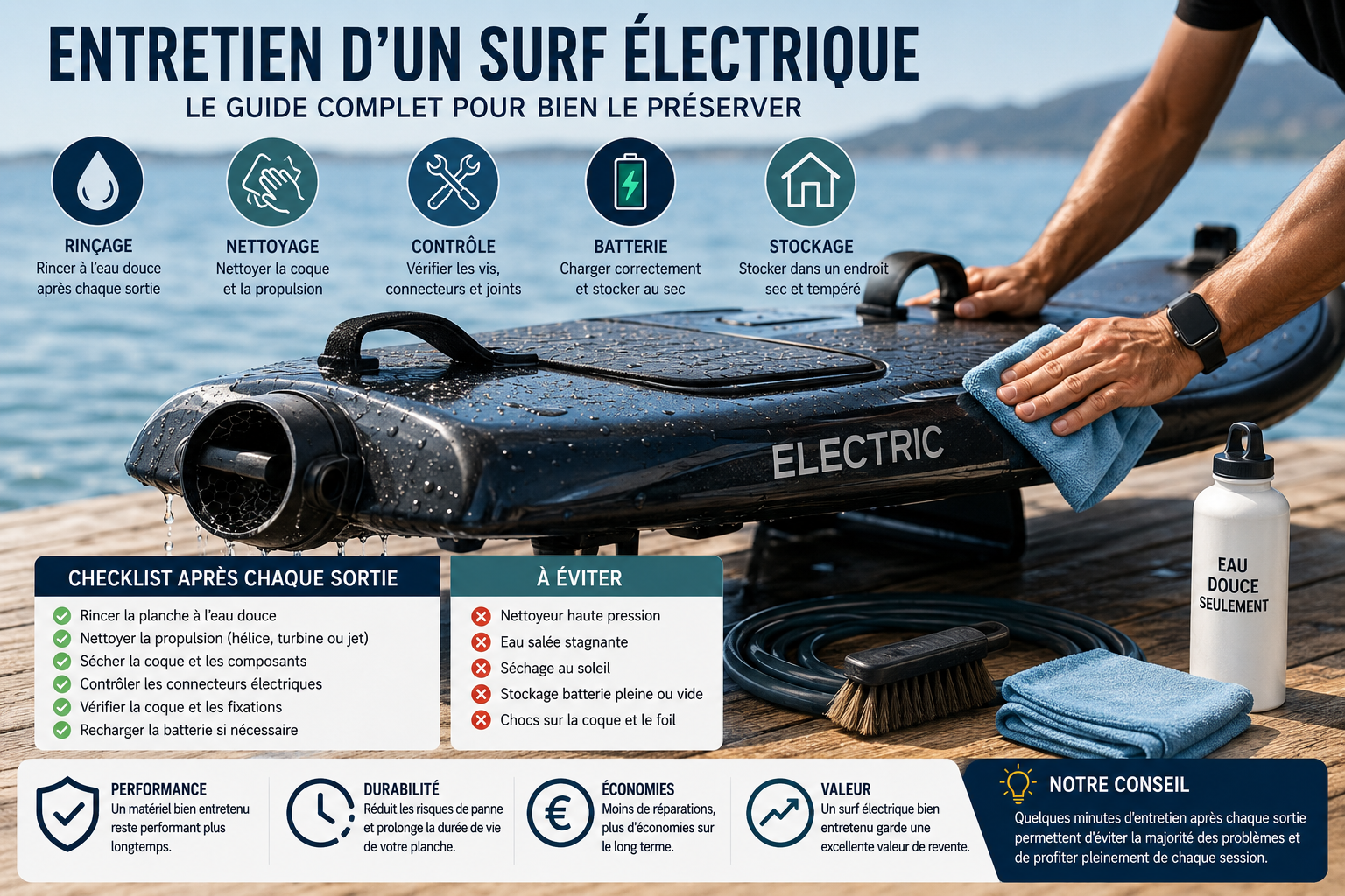 Entretien d'un surf électrique : le guide complet pour bien le préserver