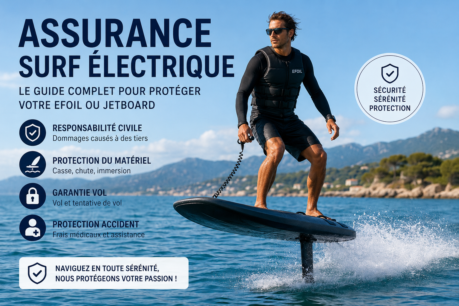 Assurance surf électrique : protéger son eFoil et jetboard