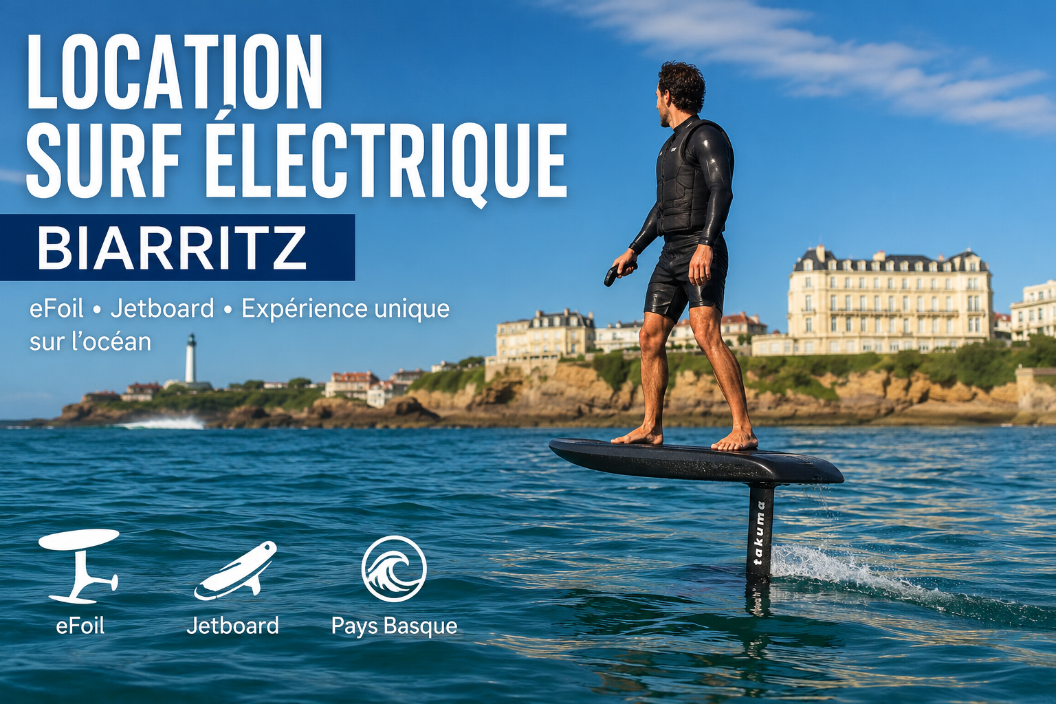 Location surf électrique Biarritz : eFoil et jetboard Pays Basque